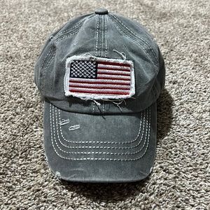 LIKE NEW. American Distressed Pony Tail hat